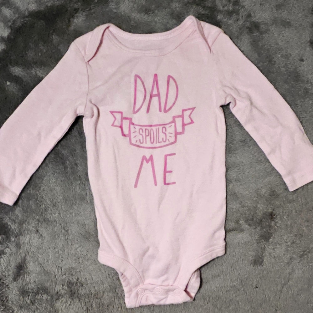 Pink Long Sleeved Baby Onesie